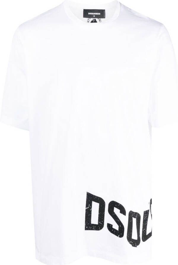 DSQUARED2 T-shirt met logoprint Wit