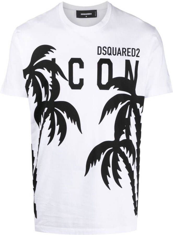 DSQUARED2 T-shirt met logoprint Wit