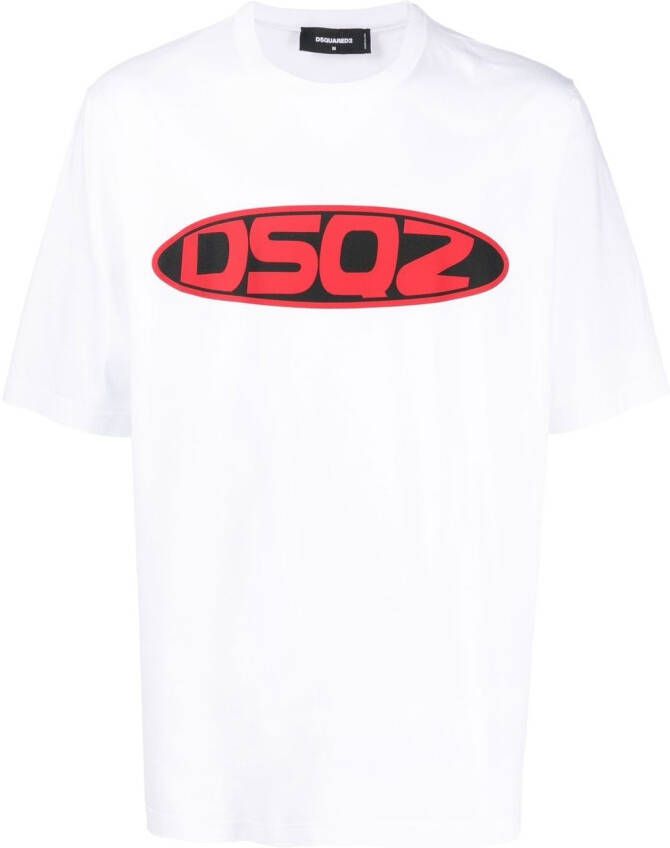 DSQUARED2 T-shirt met logoprint Wit