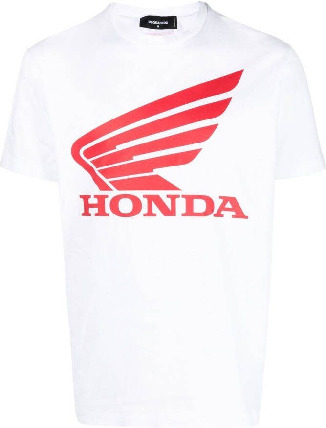 DSQUARED2 T-shirt met logoprint Wit