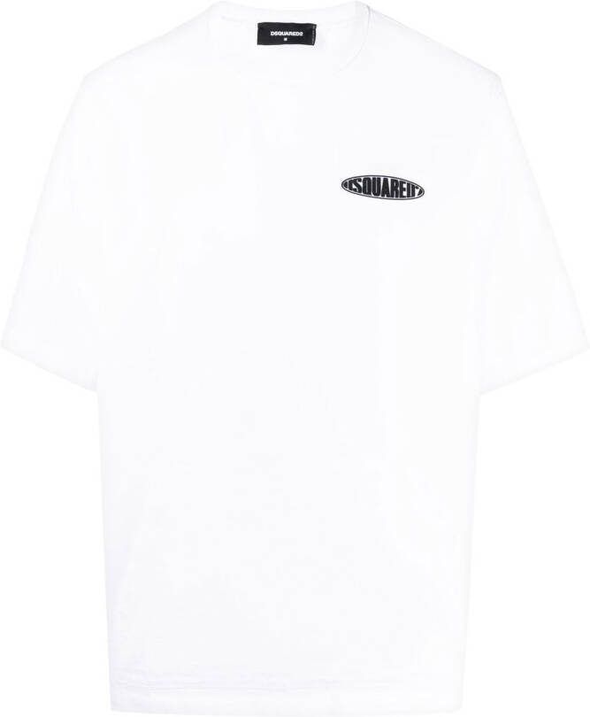 DSQUARED2 T-shirt met logoprint Wit