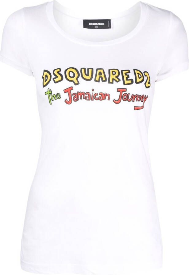 Dsquared2 T-shirt met logoprint Wit