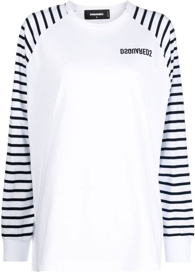 Dsquared2 T-shirt met logoprint Wit