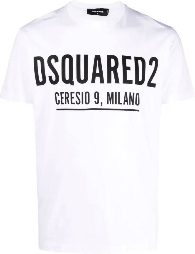 DSQUARED2 T-shirt met logoprint Wit