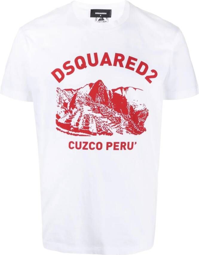 DSQUARED2 T-shirt met logoprint Wit - Foto 1