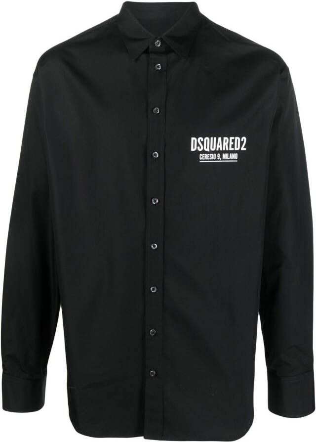 DSQUARED2 T-shirt met logoprint Zwart