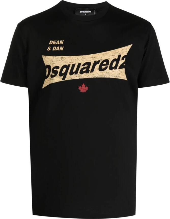 DSQUARED2 T-shirt met logoprint Zwart