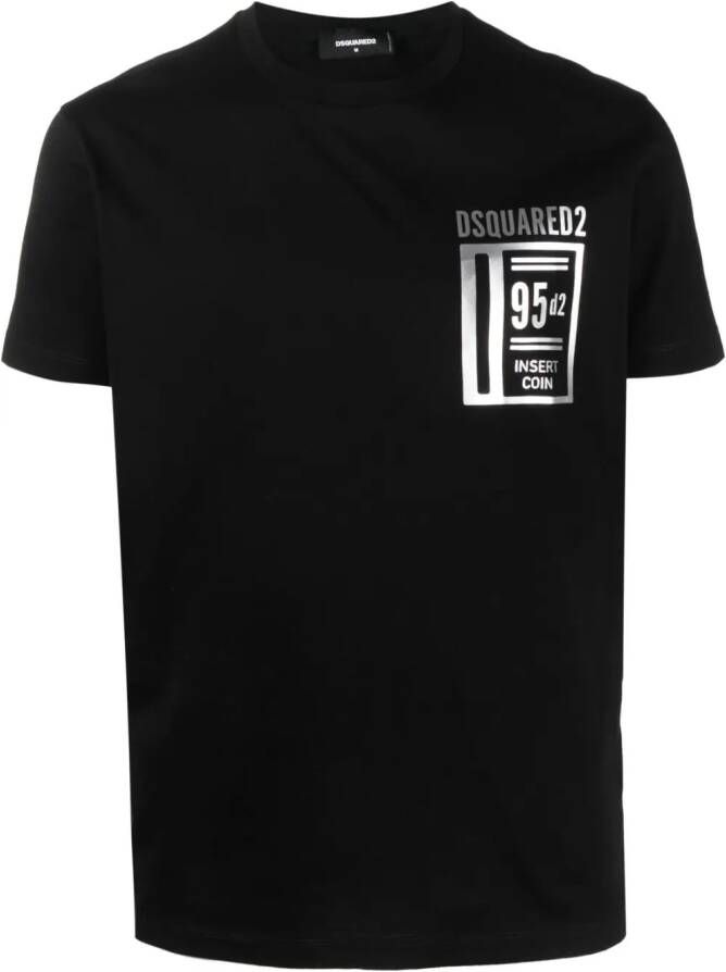 DSQUARED2 T-shirt met logoprint Zwart