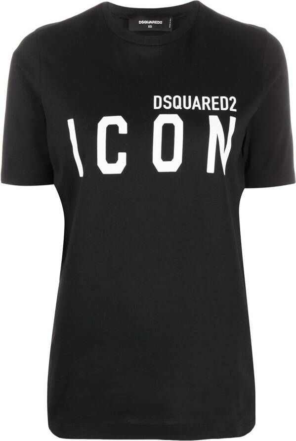 DSQUARED2 T-shirt met logoprint Zwart
