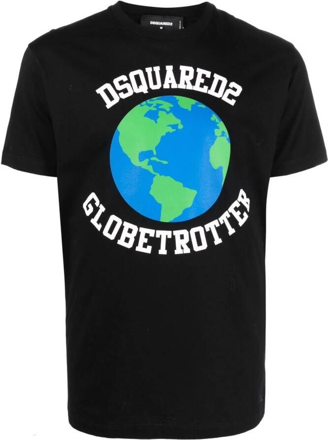 DSQUARED2 T-shirt met logoprint Zwart