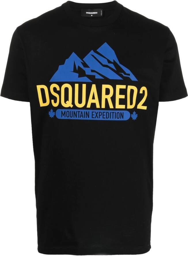 DSQUARED2 T-shirt met logoprint Zwart