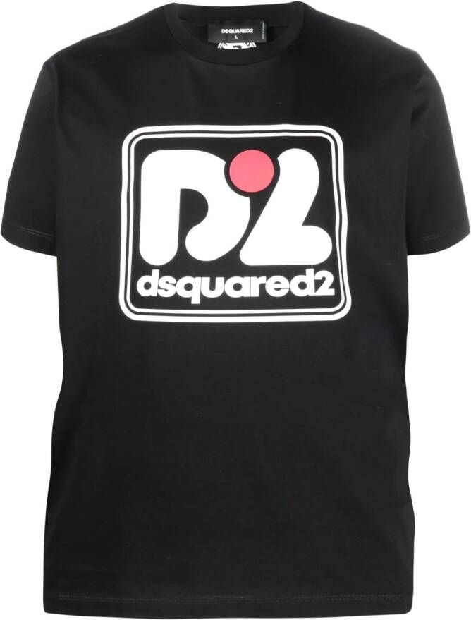 DSQUARED2 T-shirt met logoprint Zwart