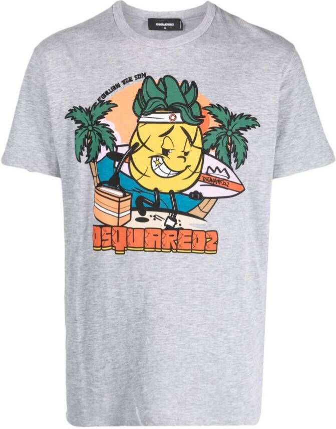 DSQUARED2 T-shirt met print Grijs