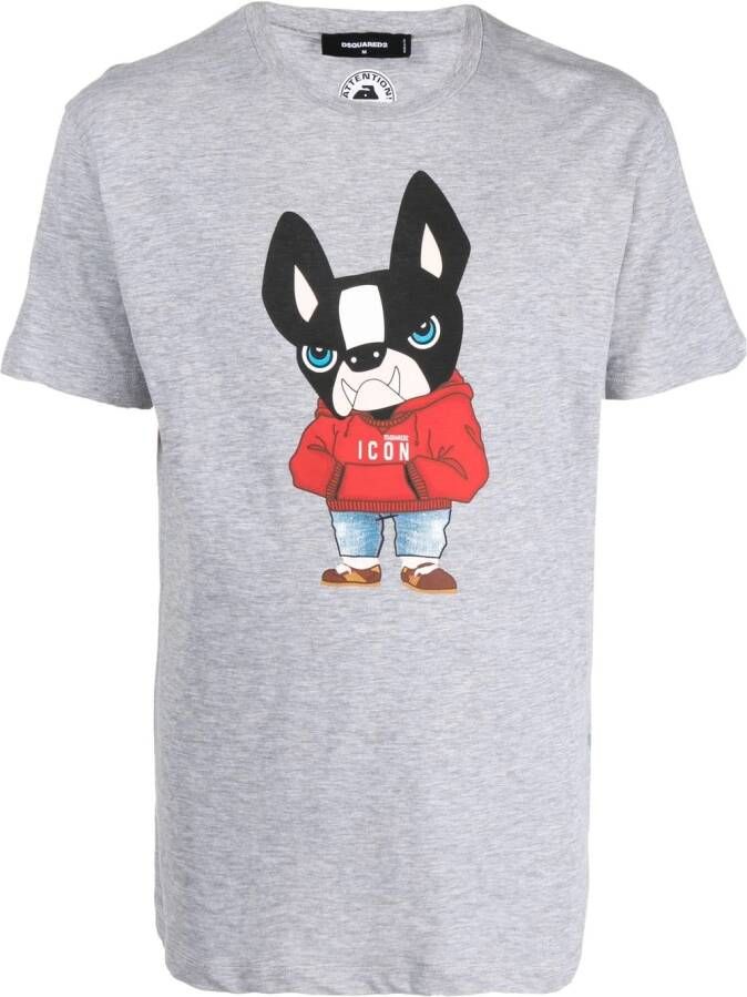 DSQUARED2 T-shirt met print Grijs