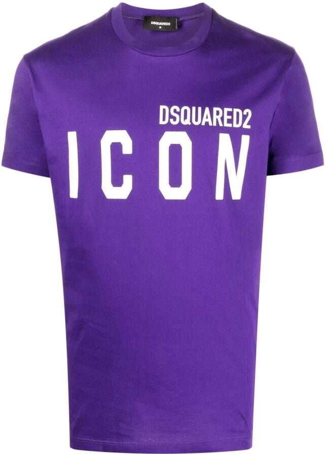 Dsquared2 T-shirt met print Paars