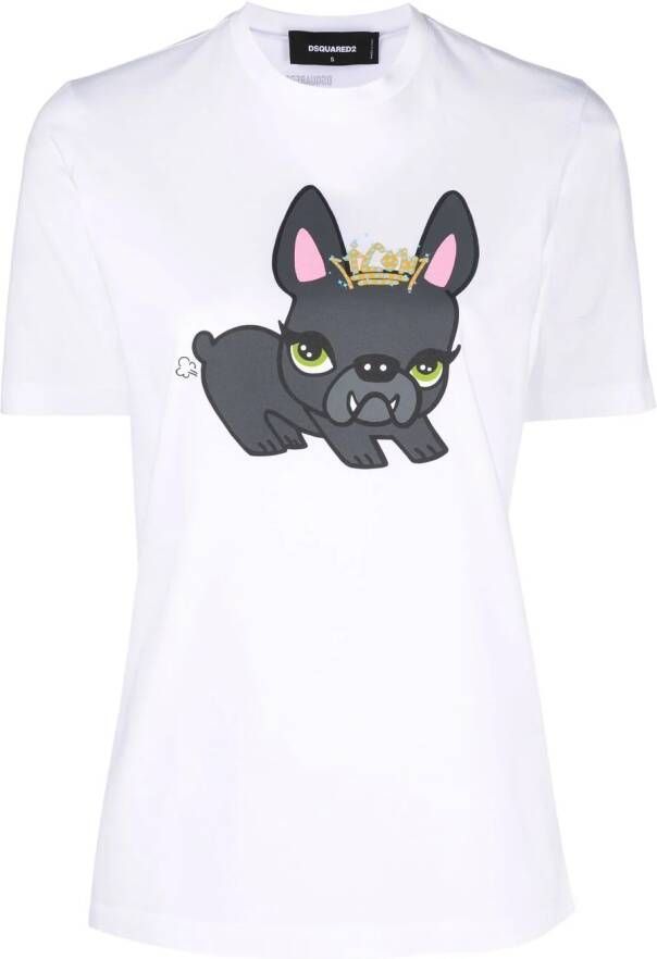 Dsquared2 T-shirt met print Wit