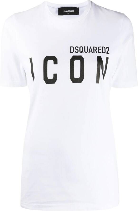 Dsquared2 T-shirt met print Wit