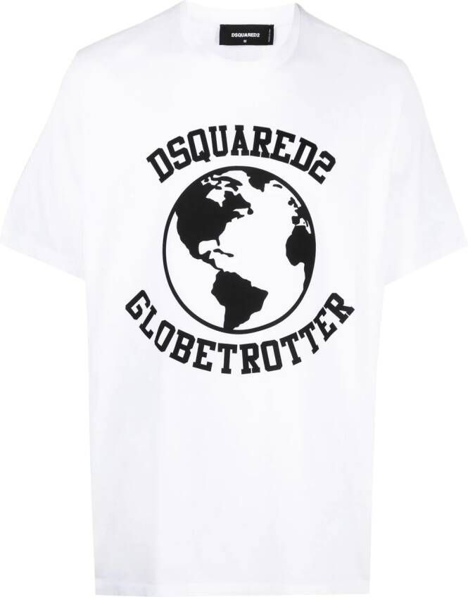 DSQUARED2 T-shirt met print Wit