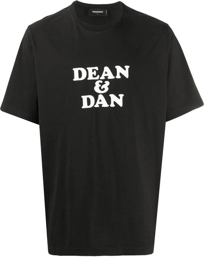 DSQUARED2 T-shirt met print Zwart