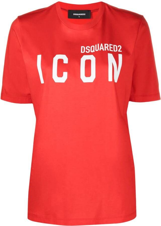 DSQUARED2 T-shirt met ronde hals Rood