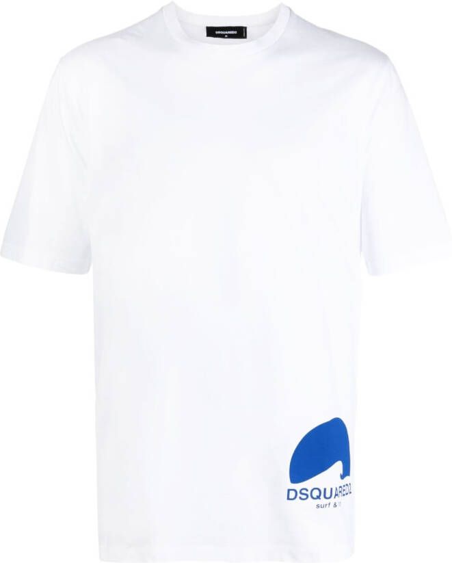 Dsquared2 T-shirt met tekst Wit