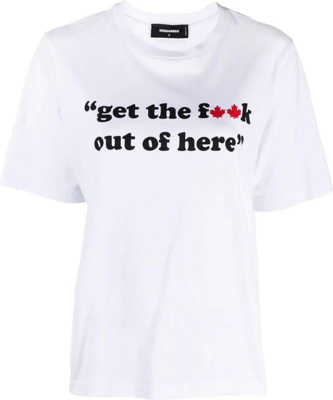 DSQUARED2 T-shirt met tekst Wit