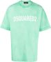 Dsquared2 T-shirt met verlaagde schouders Groen - Thumbnail 1