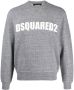 DSQUARED2 T-shirt verfraaid met kristallen Grijs - Thumbnail 1