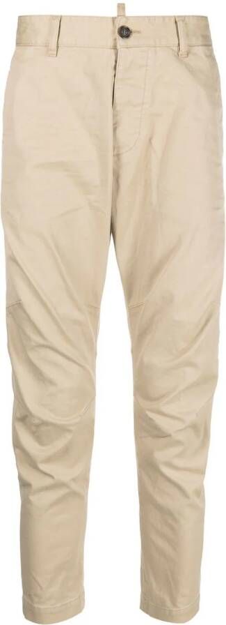 Dsquared2 tapered mid-rise trousers Beige