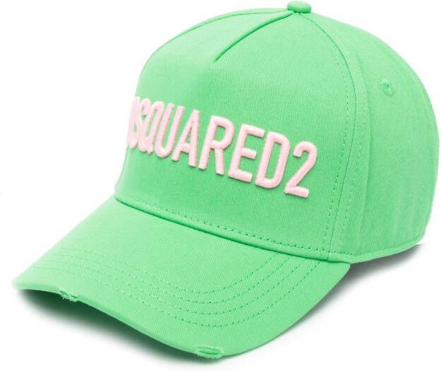 Dsquared2 Honkbalpet met geborduurd logo Groen