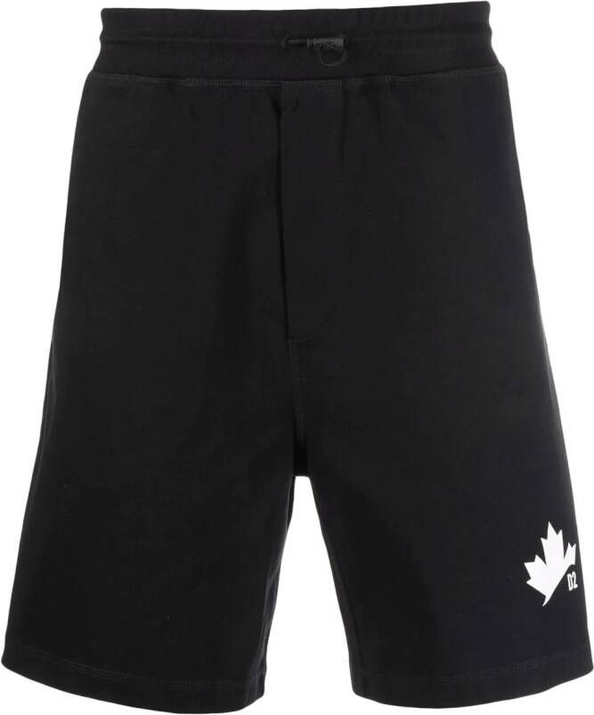 DSQUARED2 Trainingsshorts met logoprint Zwart