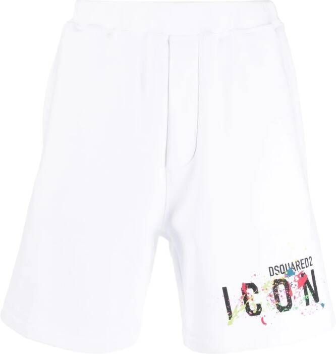 DSQUARED2 Trainingsshorts met tekst Wit