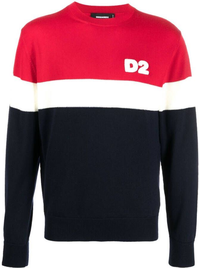 DSQUARED2 Trui met colourblocking Blauw