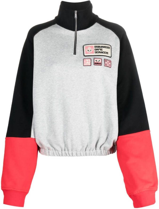 DSQUARED2 Trui met logopatch Grijs