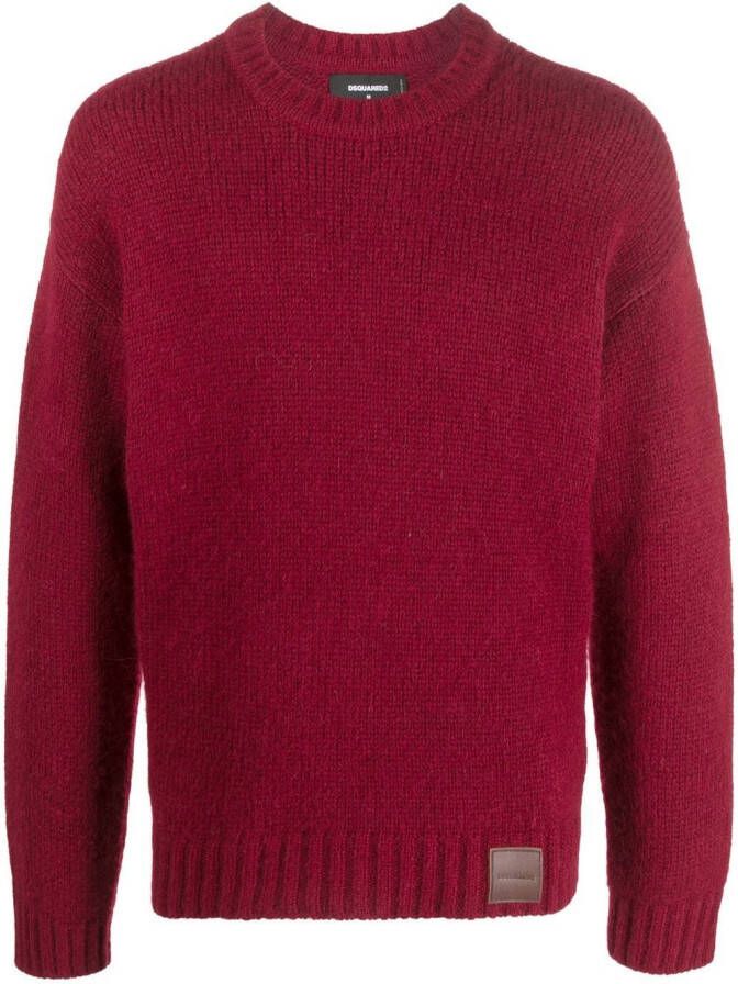 DSQUARED2 Trui met logopatch Rood