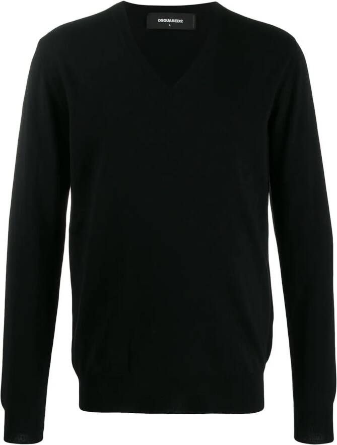 DSQUARED2 Trui met V-hals Zwart