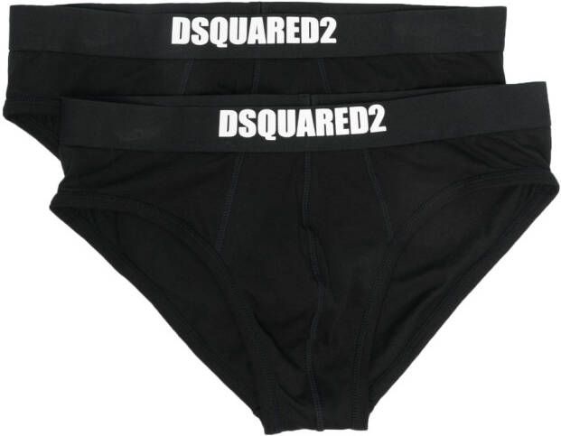 Dsquared2 Twee slips met logoband Zwart