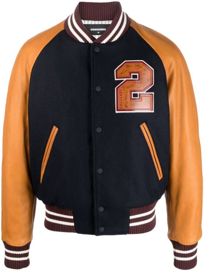 Dsquared2 Tweekleurig bomberjack Blauw