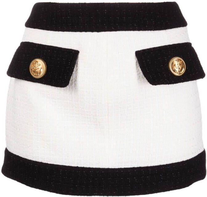 DSQUARED2 Tweekleurige midi-rok Wit