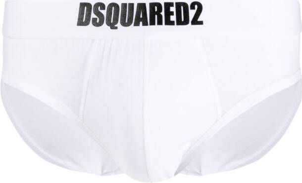 Dsquared2 Twee slips met logoband Wit