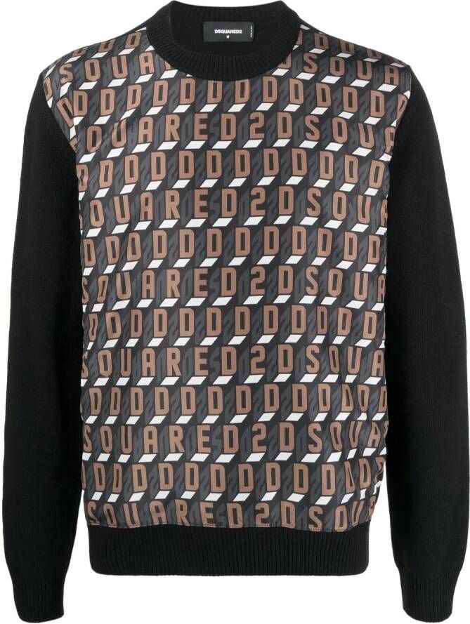 Dsquared2 Wollen trui Zwart