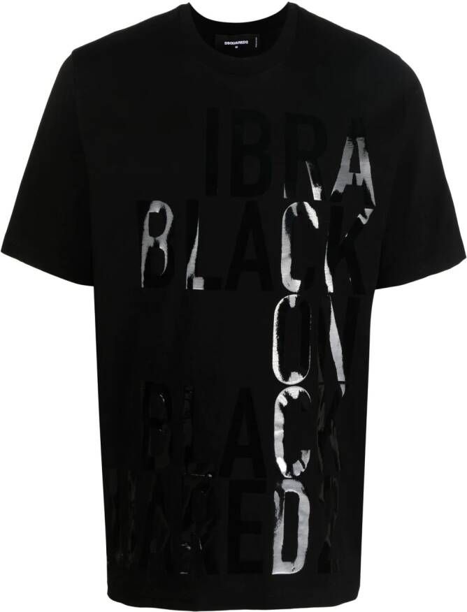 Dsquared2 x Ibrahimović T-shirt met logoprint Zwart
