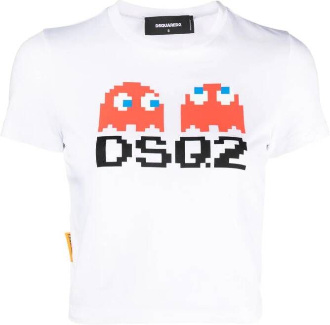 Dsquared2 x Pac-Man T-shirt met grafische print Wit
