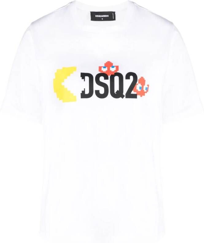 Dsquared2 x Pac-Man T-shirt met print Wit