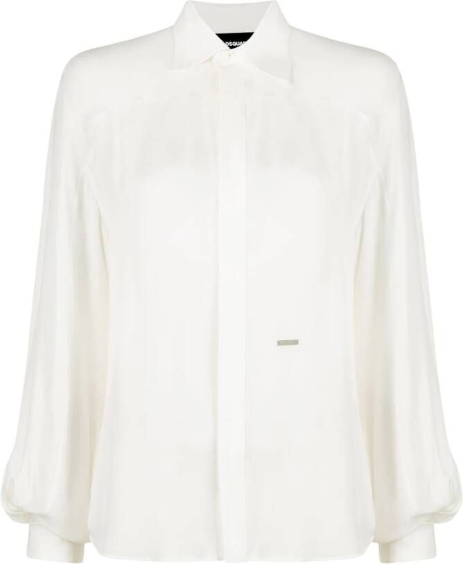 DSQUARED2 Zijden blouse Wit