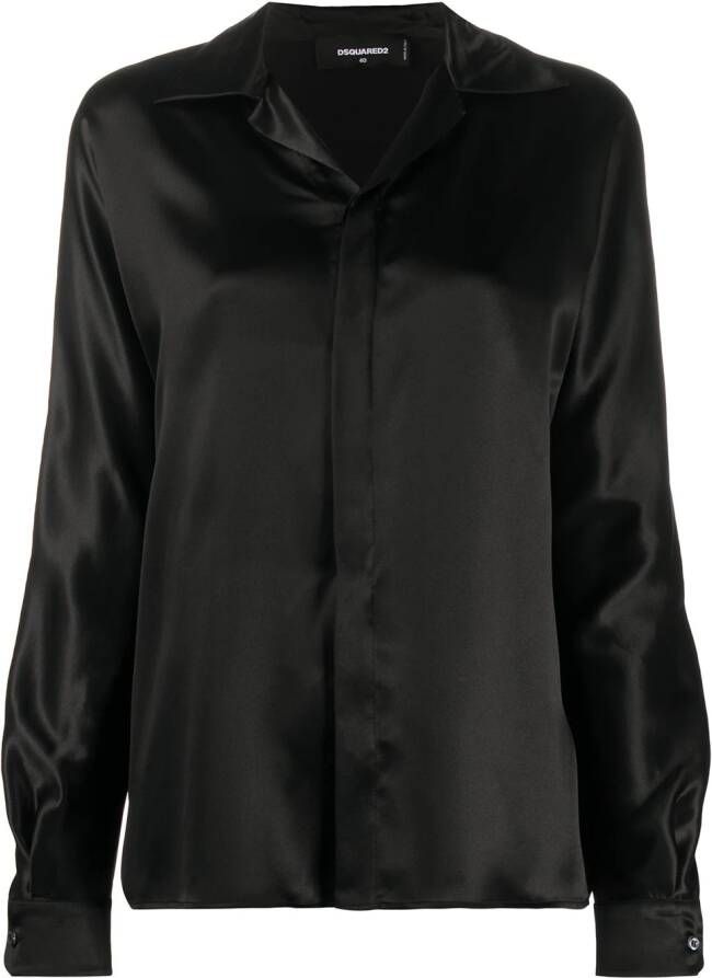DSQUARED2 Zijden blouse Zwart