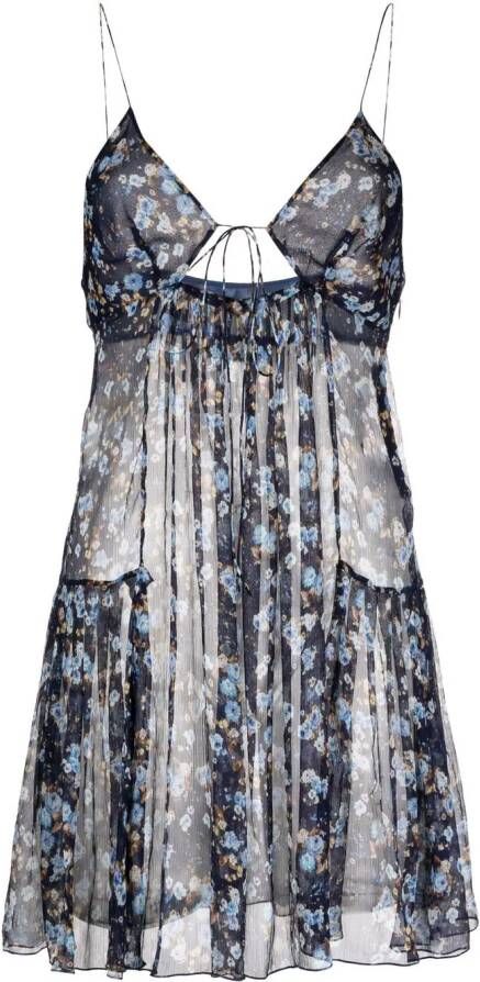 DSQUARED2 Zijden mini-jurk Blauw