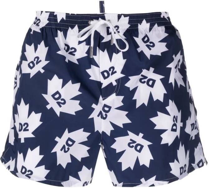 DSQUARED2 Zwembroek met print Blauw