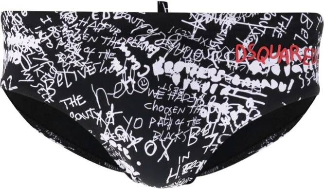 DSQUARED2 Zwembroek met logoprint Zwart - Foto 2