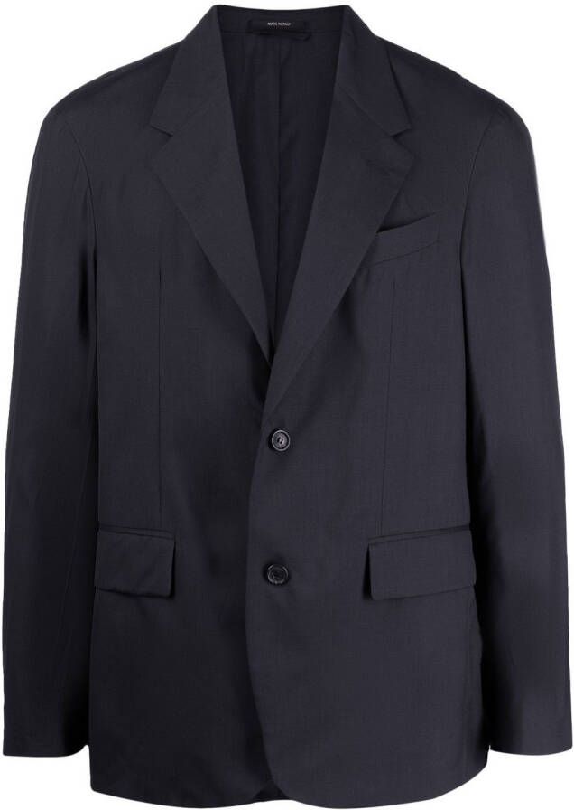 Dunhill Blazer met enkele rij knopen Blauw